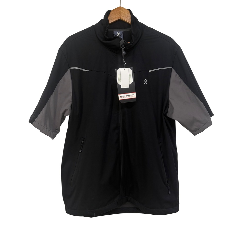 Little Donkey Andy Mens Short Sleeve Cycling Outdoor Jacket XXL Black Gray Bike
